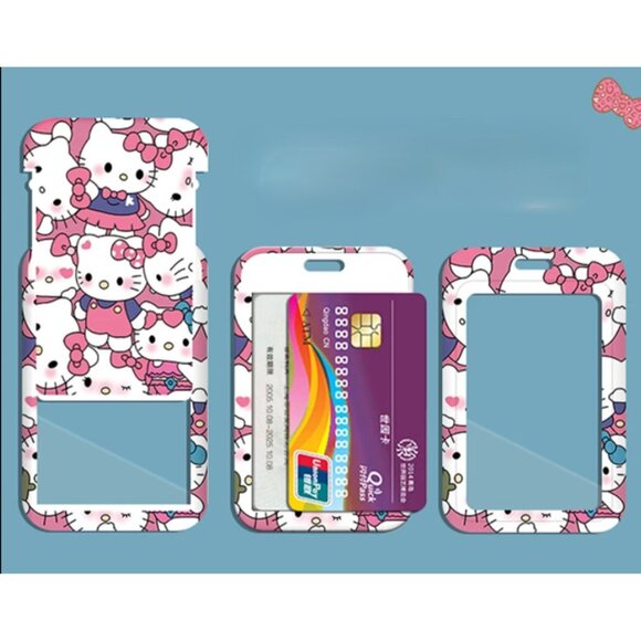 Hello Kitty ID Badge Holder with Neck Lanyard – Cute Card Case for Girls - Picture 2 of 3